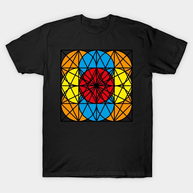 Stained Glass Metatron T-Shirt by Lumina